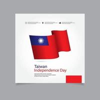 illustration de modèle de vecteur de fête de l'indépendance de Taiwan