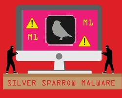 malware moineau d'argent vecteur