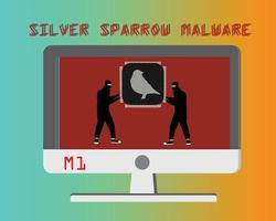 malware moineau d'argent vecteur