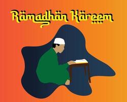 mois de ramadhan kareem vecteur