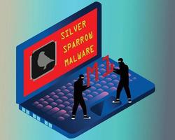 malware moineau d'argent vecteur