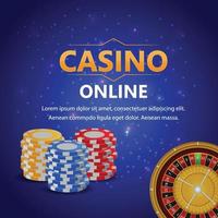 bannière de casino en ligne vecteur