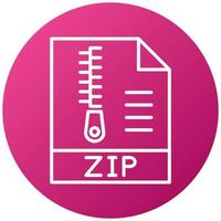 style d'icône de fichier zip vecteur