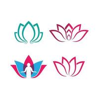 images de logo de lotus de beauté vecteur