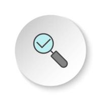 rond bouton pour la toile icône, sélectionner, Zoom. bouton bannière rond, badge interface pour application illustration sur blanc Contexte vecteur