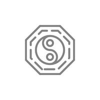 yin Yang symbole vecteur icône. spirituel concept vecteur illustration. sur blanc Contexte