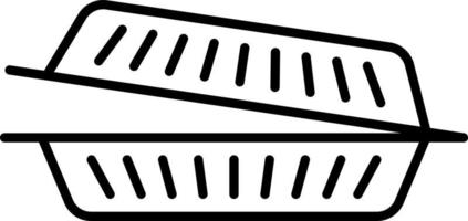 jetable, récipient, nourriture vecteur icône sur transparent Contexte. contour jetable, récipient, nourriture vecteur icône