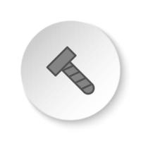 rond bouton pour la toile icône, verrouiller, faire. bouton bannière rond, badge interface pour application illustration sur blanc Contexte vecteur