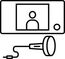 caméra, porte, œil étiquette vecteur icône sur transparent Contexte. contour caméra, porte, œil étiquette vecteur icône