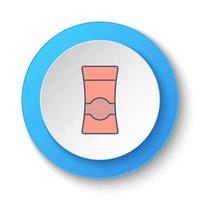 rond bouton pour la toile icône, café bouteille. bouton bannière rond, badge interface pour application illustration sur blanc Contexte vecteur