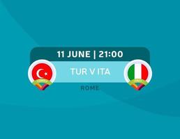 football turquie vs italie vecteur