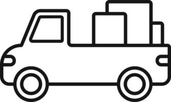 camion, cargaison , icône. commercialisation vecteur icône. mince ligne icône pour site Internet conception et infographie sur blanc Contexte