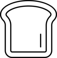 pain ligne vecteur icône sur blanc Contexte.