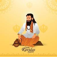 gourou ravidas jayanti backround vecteur