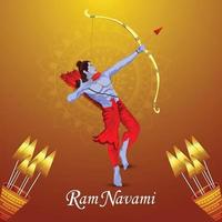 carte de voeux ou bannière ram navami vecteur