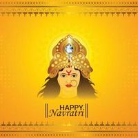 carte de voeux et fond de célébration joyeux navratri vecteur