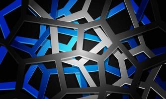 abstrait bleu gris ligne engrener géométrique chevauchement sur noir conception moderne futuriste Contexte vecteur