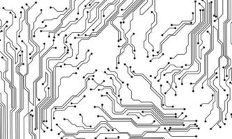 technologie informatique de circuit de ligne noire futuriste sur vecteur créatif de conception de fond blanc