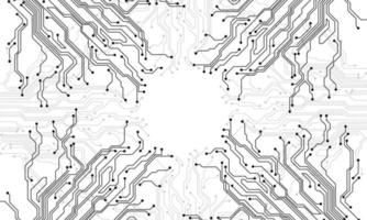 noir gris ligne circuit ordinateur La technologie futuriste sur blanc Contexte conception Créatif vecteur