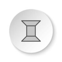 rond bouton pour la toile icône, bobine, bobine, Fait main. bouton bannière rond, badge interface pour application illustration sur blanc Contexte vecteur