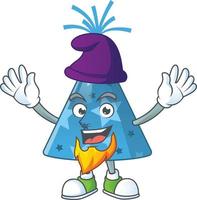 dessin animé personnage de bleu fête chapeau vecteur
