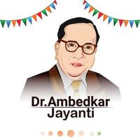 fond d'ambedkar jayanti vecteur