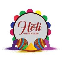 Élément de vecteur heureux holi et arrière-plan