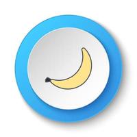 rond bouton pour la toile icône, banane. bouton bannière rond, badge interface pour application illustration sur blanc Contexte vecteur