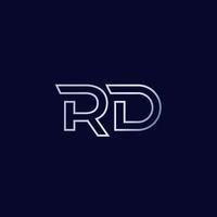 rd des lettres logo, ligne conception vecteur