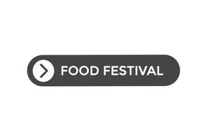 nourriture Festival vecteurs.sign étiquette bulle discours nourriture Festival vecteur