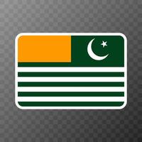 drapeau azad cachemire, couleurs officielles et proportion. illustration vectorielle. vecteur