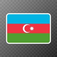 drapeau azerbaïdjanais, couleurs officielles et proportion. illustration vectorielle. vecteur