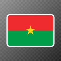 drapeau du burkina faso, couleurs officielles et proportion. illustration vectorielle. vecteur