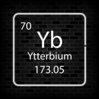 ytterbium néon symbole. chimique élément de le périodique tableau. vecteur illustration.