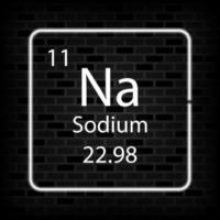 sodium néon symbole. chimique élément de le périodique tableau. vecteur illustration.