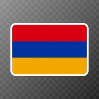drapeau arménien, couleurs officielles et proportion. illustration vectorielle. vecteur