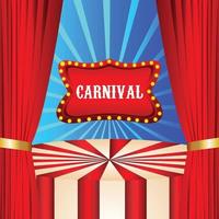 fond de fête de carnaval avec rideau de cirque vecteur