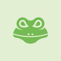 mignonne grenouille tête Facile Créatif logo vecteur