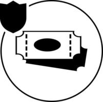 voyage, Assurance icône illustration isolé vecteur signe symbole - Assurance icône vecteur noir - vecteur sur blanc Contexte