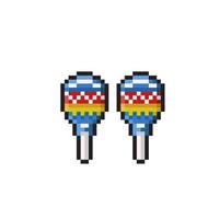 maracas dans pixel art style vecteur