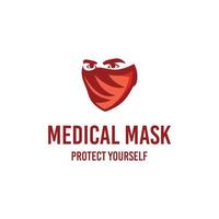 masque une médical logo conception. impressionnant moderne masque logo. une masque médical logotype. vecteur
