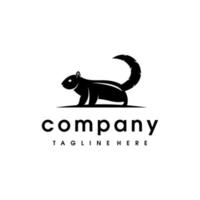 écureuil logo conception ligne art inspiration vecteur