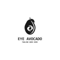 Avocat fruit logo modèle. œil Avocat conception modèle logo. œil vecteur logo conception. Avocat fruit logo modèle. santé nourriture logotype