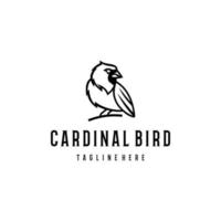rouge oiseau logo conception. impressionnant une rouge oiseau silhouette. une rouge oiseau logotype. cardinal oiseau logo. vecteur