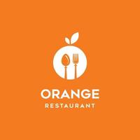 Orange avec resto logo vecteur graphique