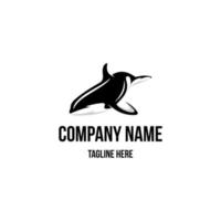 baleine logo conception icône. logo de baleine conception inspiration. artic animal logo conception modèle. animal symbole logotype. baleine symbole silhouette. vecteur