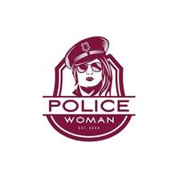 police femme ligne art conception graphique inspiration vecteur