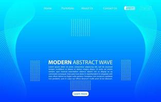 vague abstraite moderne background.landing page vague abstraite design.blue modèle applications et sites Web. vecteur