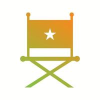 icône de vecteur de glyphe de belle chaise directeur