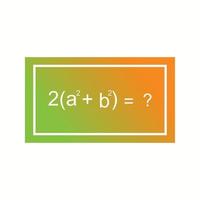 icône de vecteur de glyphe de belle formule de résolution